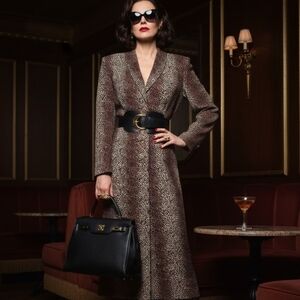 Vintage Sarah Collection Cheetah Print Maxi Jacket Size M